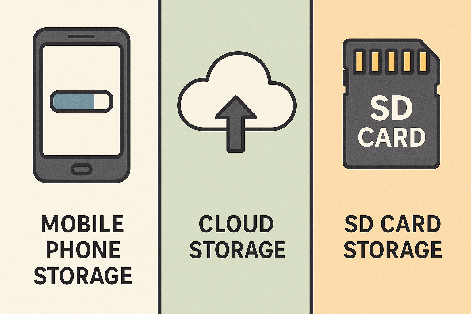Κάρτα SD vs Εσωτερική μνήμη vs αποθήκευση Cloud