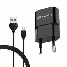 Σετ Φορτιστή και καλώδιο φόρτισης AWEI C-831 Micro USB 2.1A 1.2m