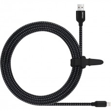 QIHANG Braided USB 2.0 Cable Lightning male - USB-A male Μαύρο 3m (C21)