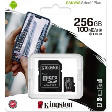 Κάρτα Μνήμης Kingston MicroSDHC 256GB C10 με SD Αντάπτορα up to 100 MB/s*