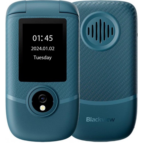 Blackview N2000 Flip Phone Dual-Sim 4G-LTE (Teal Blue)