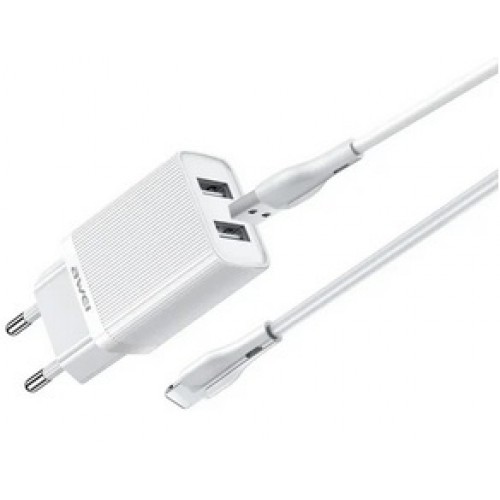 Σετ Φορτιστή και καλώδιο φόρτισης AWEI C15L-EU Micro USB 2.1A 1m