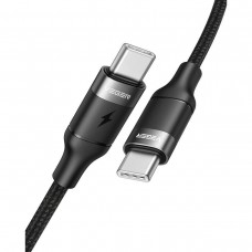 Καλώδιο Veger CC01 Braided Type-C to Type-C Μαύρο 1.2m 60W