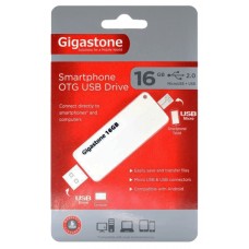 Gigastone OTG USB Flash Drive 16GB + Micro Usb Smartphone Connect