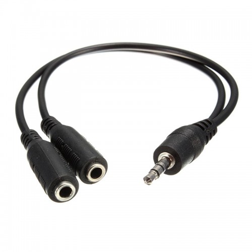 Cable 3.5mm male - 2x 3.5mm female 0,2m