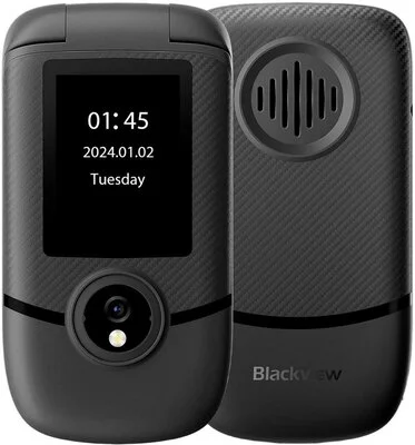 Blackview N2000 Flip Phone Dual-Sim 4G-LTE (Midnight Black)
