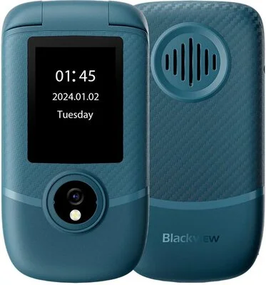 Blackview N2000 Flip Phone Dual-Sim 4G-LTE (Teal Blue)