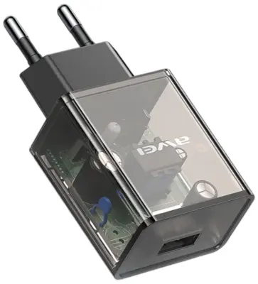 Φορτιστής Ταξιδίου AWEI C-9 (Διάφανος) 2,4A Fast Charge