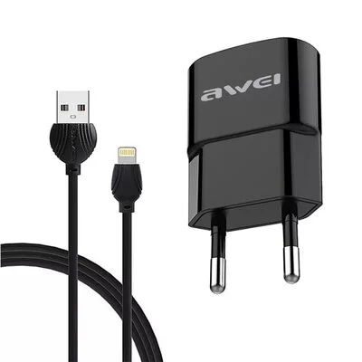 Σετ Φορτιστή και καλώδιο φόρτισης AWEI C-832 Lightning 2.1A 1.2m